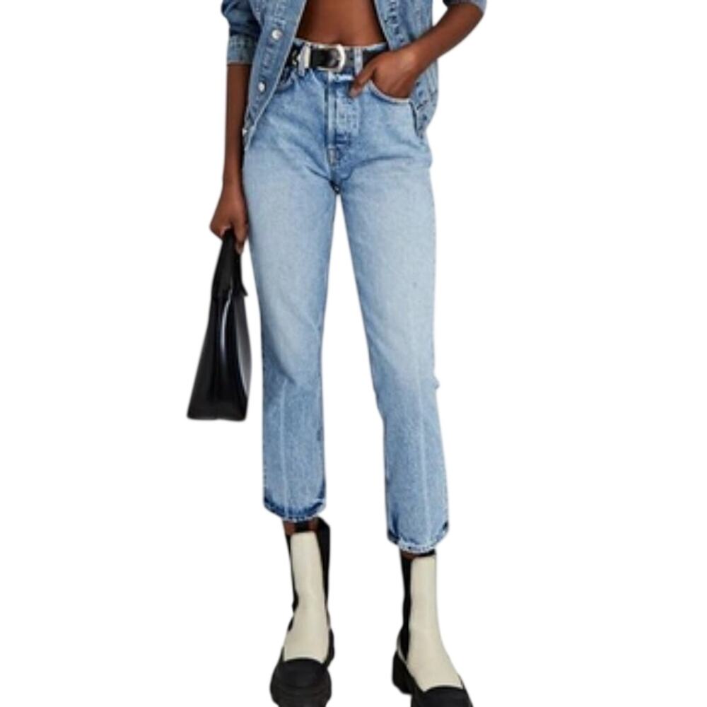 GRLFRND Karolina Cropped Straight-leg Jeans In Queens, 27